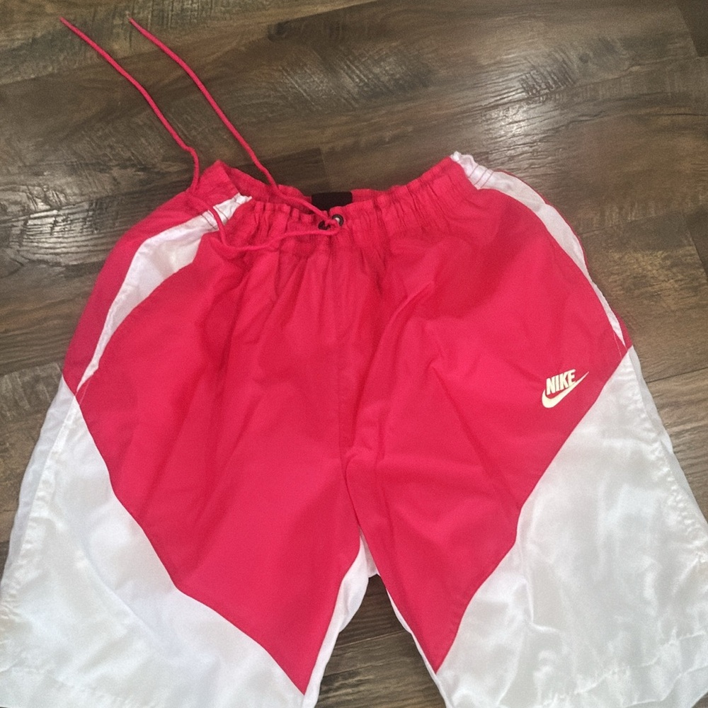 Nike Fuchsia and White Sports Shorts